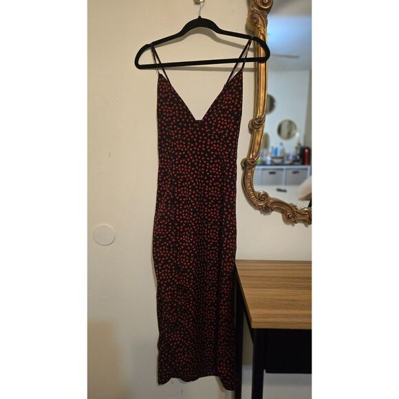 NASTYGAL High Slit Fitted Polka HEART Dress - Picture 1 of 3